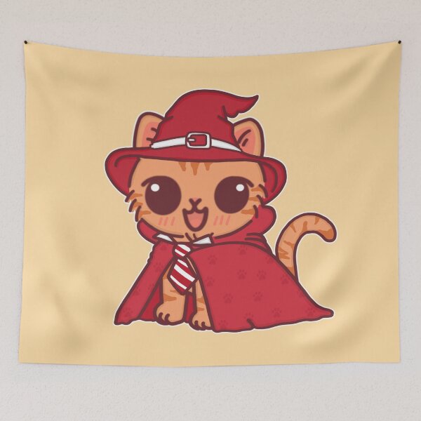 Item preview, Wizard Tabby Cat – Magical Feline in Red Cloak designed and sold by BGMeYou.