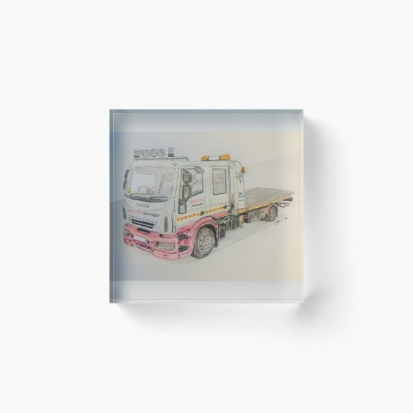 Item preview, Recovery truck prints designed and sold by Truck drawing art.