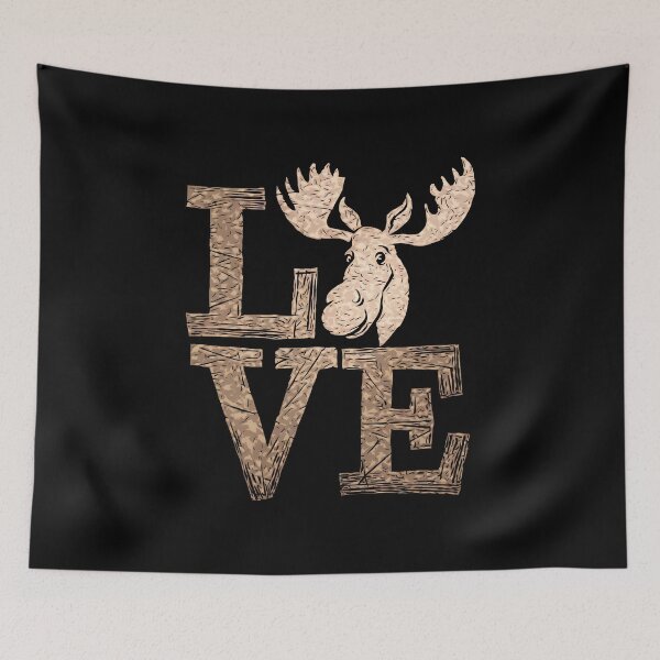 Item preview, Love Moose Head Grunge Moose lovely I Love Moose designed and sold by SlocifieShop.