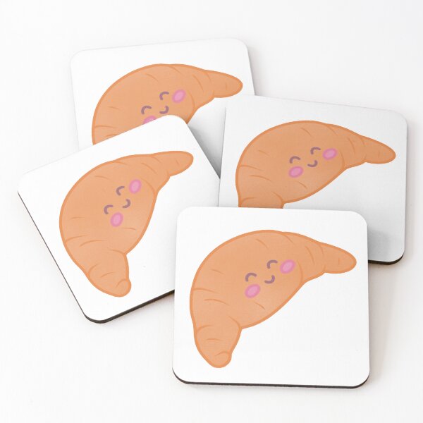 Item preview, Cute smiling croissant illustration designed and sold by winterpumpkin.