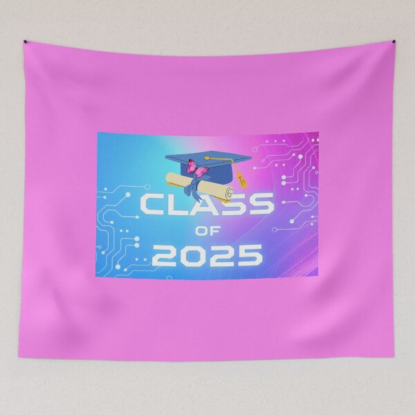 Item preview, Class Of 2025 Cyber Grad designed and sold by Feline Rockstars.