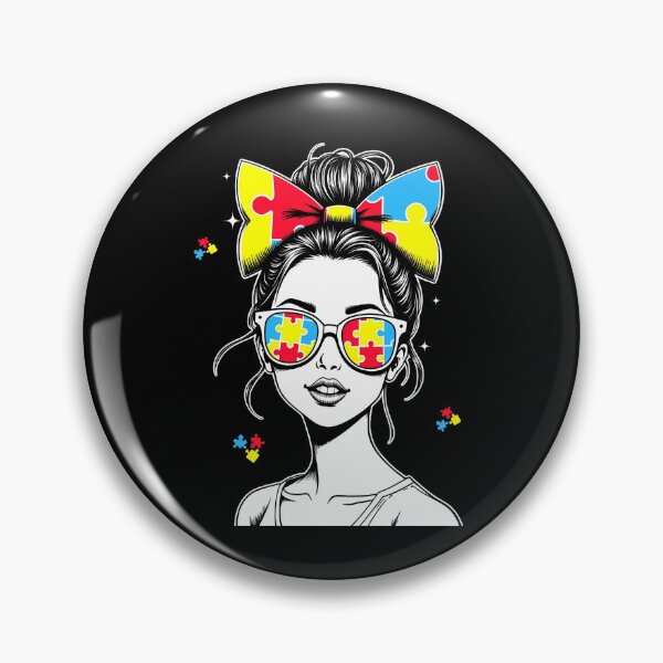 Item preview, Mom Messy Bun Autism Awareness  designed and sold by ArtByKatti.