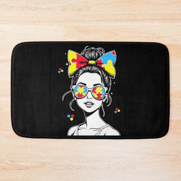 Artikelvorschau, Mama Messy Bun Autismus Bewusstsein entworfen und verkauft von ArtByKatti.