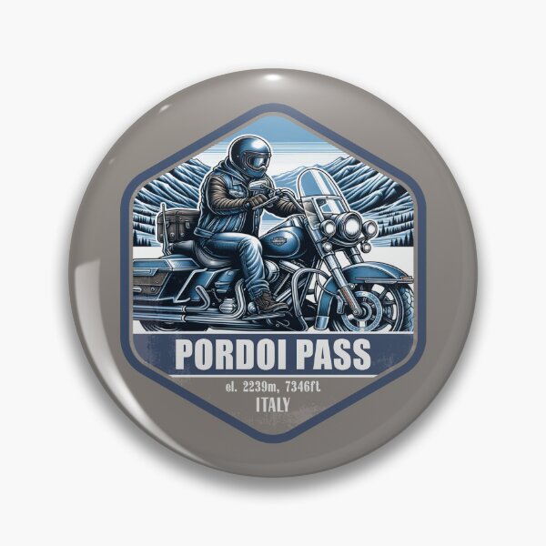 Artikelvorschau, Pordoi Pass Italien Vintage Motorrad Design entworfen und verkauft von CynthiaGraphics.