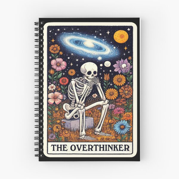 Item preview, "The Overthinker" Skeleton Tarot Card designed and sold by FlawlessSeams.