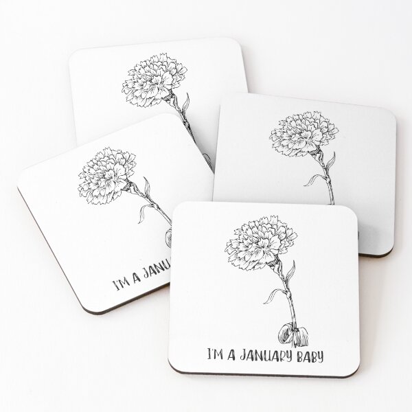 Item preview, January Baby - Carnation Birth Flower Month Design designed and sold by ozdilh.