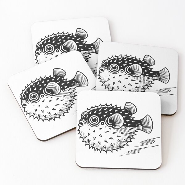 Item preview, Minimalist Pufferfish – Subtle Japanese Linework Design designed and sold by D'riftr.
