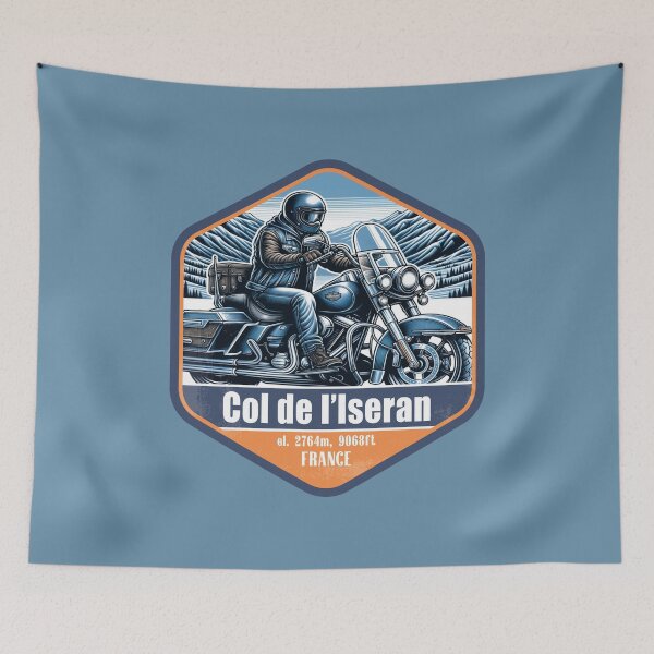 Item preview, Col de l'Iseran France Vintage Motorcycling Design designed and sold by CynthiaGraphics.