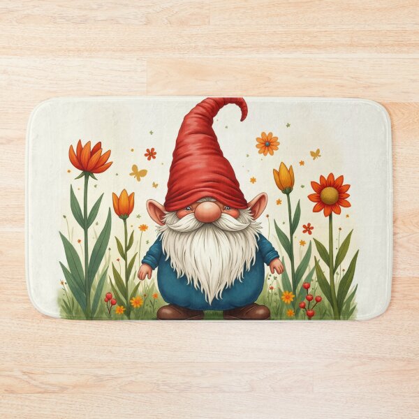 Item preview, cute gnome - happy dwarf in the garden designed and sold by Connys Colorful World.
