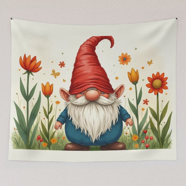 Item preview, cute gnome - happy dwarf in the garden designed and sold by Connys Colorful World.