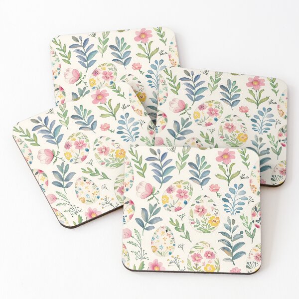 Item preview, Floral Easter Egg Pattern – Vintage Watercolor Design designed and sold by MysticCanvasAi.