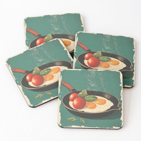 Item preview, Retro eggs and tomatoes designed and sold by Kreachers.