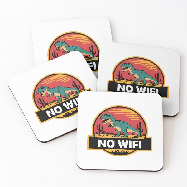 Item preview, No WiFi Dinosaur Pixel Art - Funny Internet Offline Design designed and sold by Trend Pixel Co..