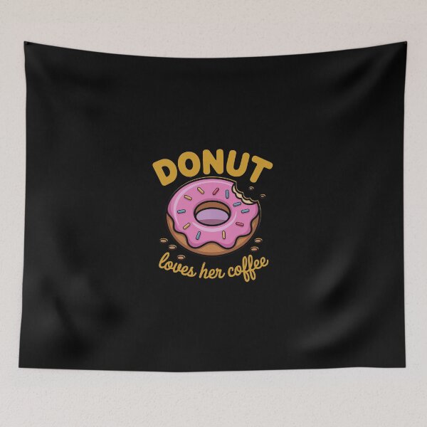 Aperçu de l'œuvre Donut aime son café créée et vendue par Gentle40Winks.
