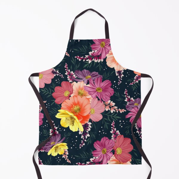 Item preview, Sunset Floral on Midnight Blue | Bold Vibrant Flower Design designed and sold by chrisdembinski.