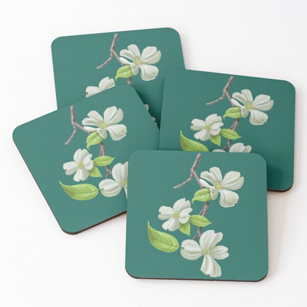 Item preview, Flowering Dogwood Branch with Flowers and Leaves designed and sold by Nick Garnhart.