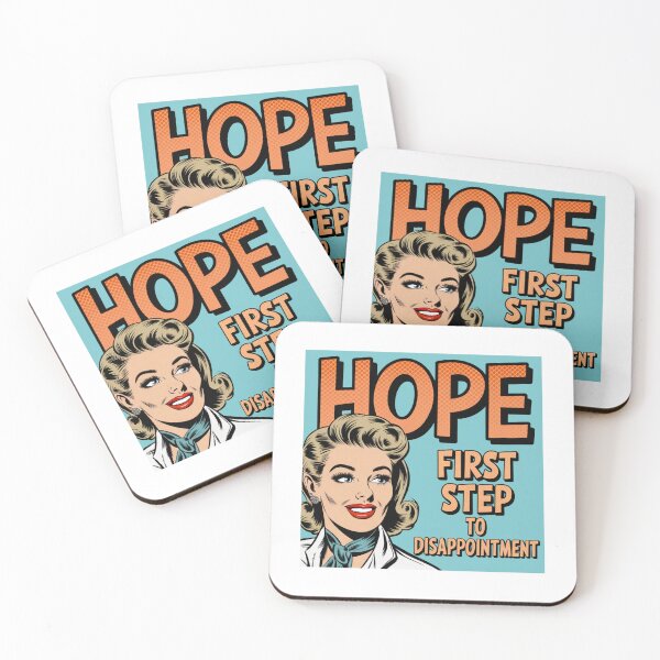 Item preview, Hope, disappointment, low expectations. dark, silly, meme, funnyfits70, Humor, Funny, retro, vintages, funny quotes, animal humor, designed and sold by FunnyFits70.