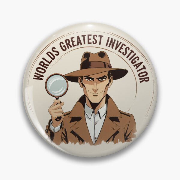 Item preview, worlds greatest investigator | retro design designed and sold by Darkifun.