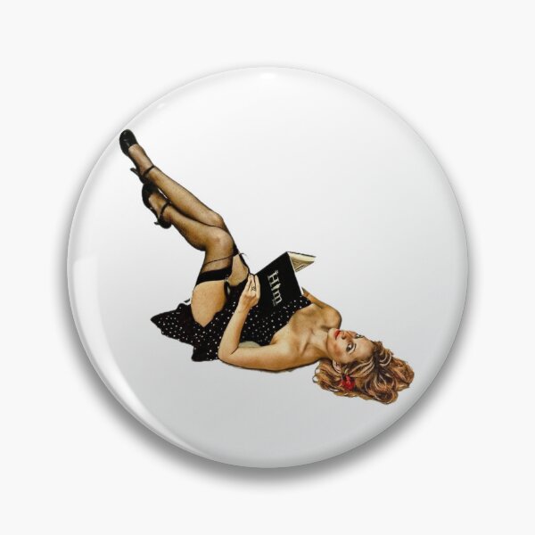 Item preview, blonde pin up reading a book lying on her back designed and sold by hotrodspirit.