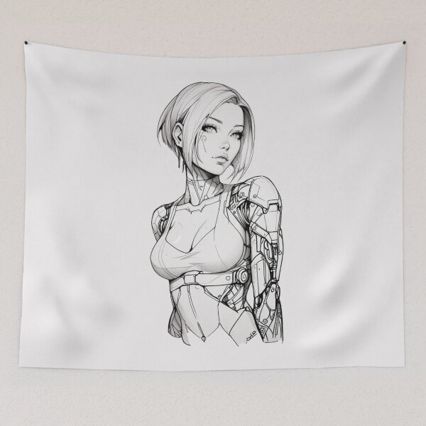 Item preview, Cyborg Girl designed and sold by ArtCraftLab.