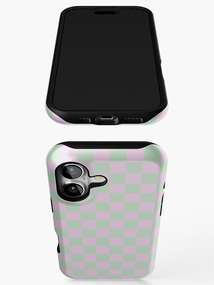 Mint & Lilac Checkers iPhone Case