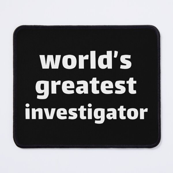 Item preview, Typography worlds greatest investigator designed and sold by Darkifun.