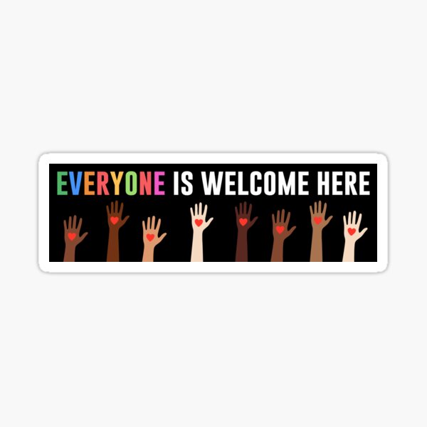 Item preview, Everyone Is Welcome Here Idaho Teacher Car Bumper designed and sold by Fleyshop.