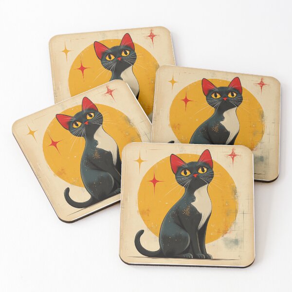 Item preview, Atomic retro cat designed and sold by MendaciousMina.
