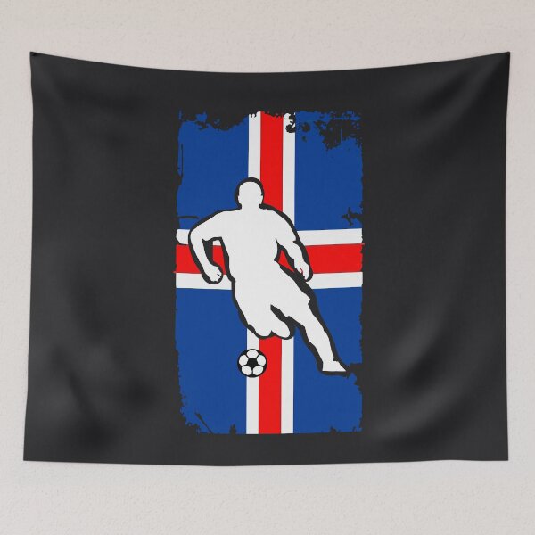 Item preview, Iceland Flag Soccer Player designed and sold by melsens.