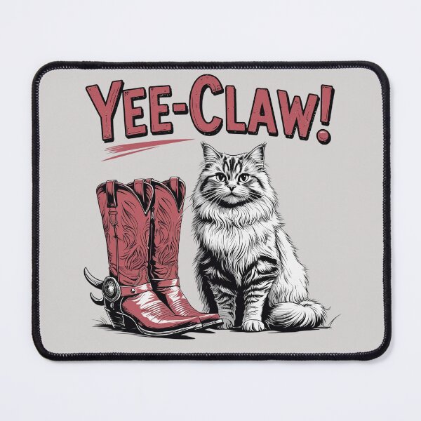 Item preview, Yee-Claw! Western Cowboy Cat & Boots designed and sold by DigitalColorInk.