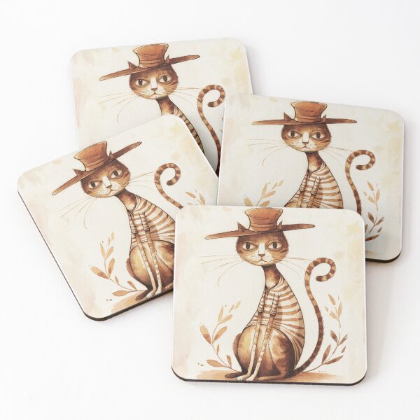 Item preview, Funny Cat Meme, Cat Art Prints - Cozy Cat Stylish Cats designed and sold by SlocifieShop.