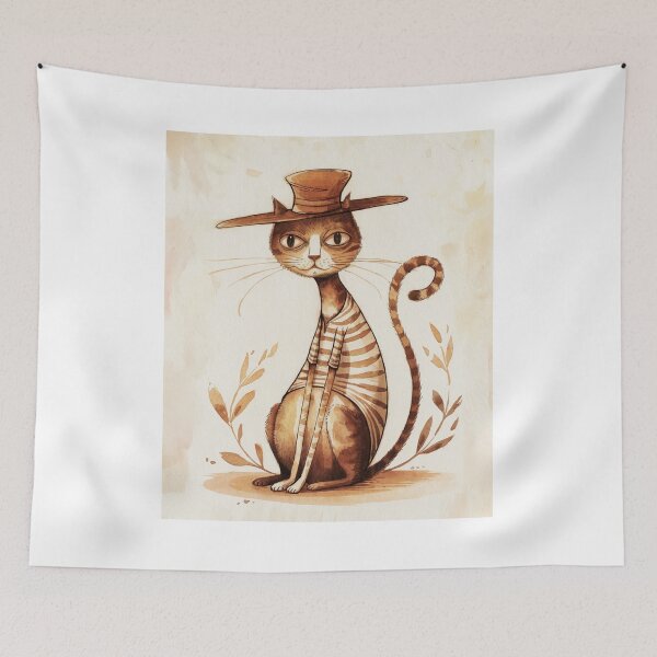 Item preview, Funny Cat Meme, Cat Art Prints - Cozy Cat Stylish Cats designed and sold by SlocifieShop.