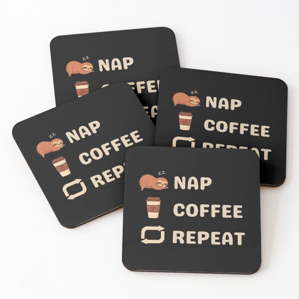 Item preview, Nap Coffee Repeat Funny Sloth Coffee Lover Design Gift designed and sold by MotivaChic.