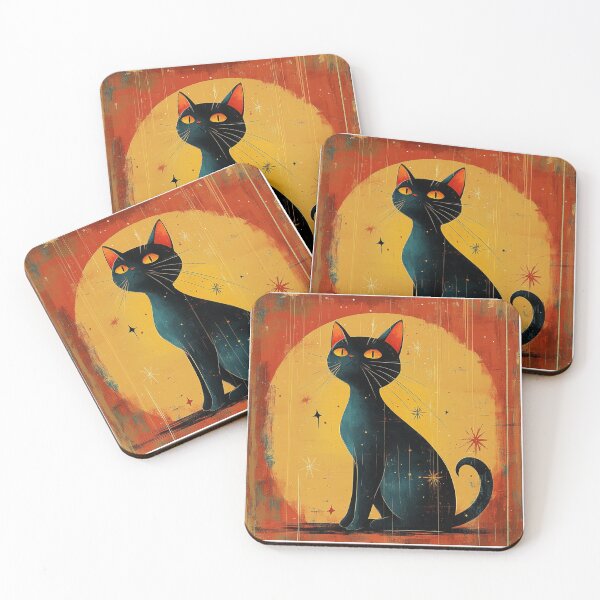 Item preview, Atomic retro cat designed and sold by MendaciousMina.