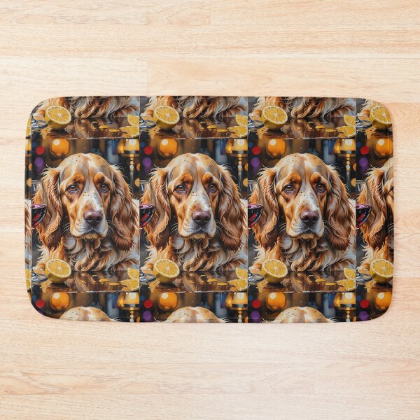 Item preview, Cocker spaniel with wine and lemon designed and sold by Coolparrotgirl.