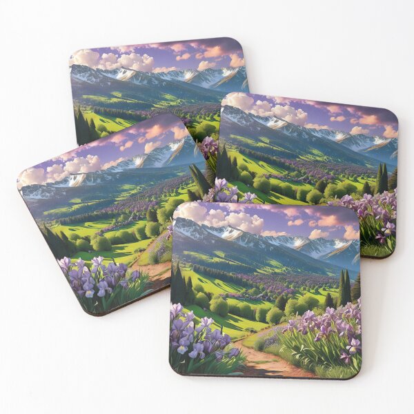 Item preview, Purple Lilies on a Swiss Mountain Spring Day designed and sold by SublimeMusings.
