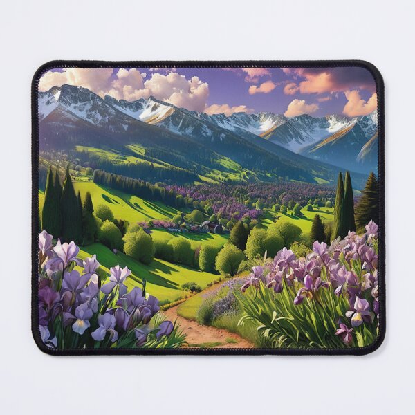 Item preview, Purple Lilies on a Swiss Mountain Spring Day designed and sold by SublimeMusings.