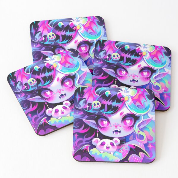 Item preview, Gothic Pastel Panda Vampire Anime Girl designed and sold by bubblegoth.