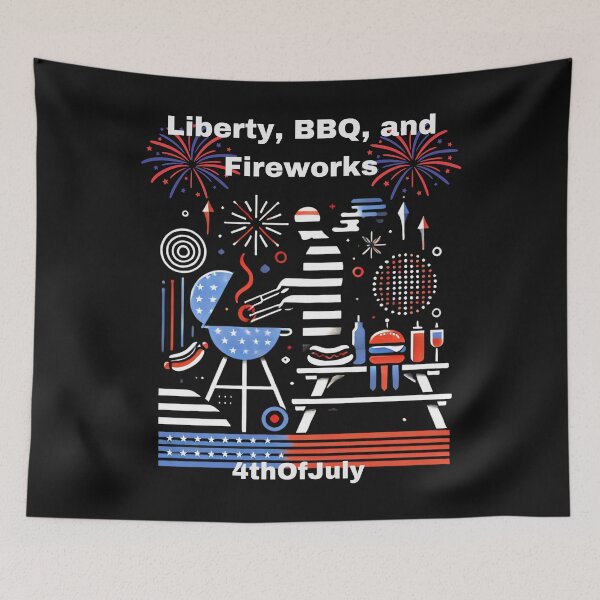 Item preview, Liberty, BBQ, and Fireworks, 4th Of July designed and sold by adamlach88.