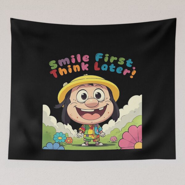 Item preview, Smile First, Think Later designed and sold by GraphiQTees.