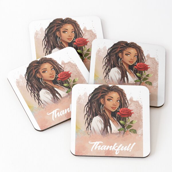 Item preview, Cuaderno de agradecimiento, Mujer negra, Rastas, Rosa, Dreads designed and sold by WHDProduction45.