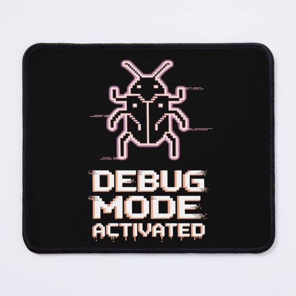 Artikelvorschau, Pixel-Debug-Modus aktiviert Glitch Art Tech Bug Design für Coder und Entwickler entworfen und verkauft von pixelpopplanet.