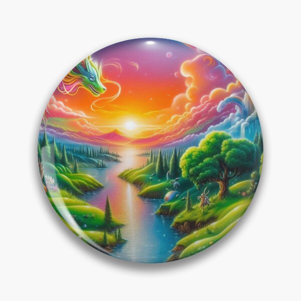 Item preview, Technicolor Rex: Rainbow flyers over a fantastic landscape full of life and magic designed and sold by FotoworldEdel.