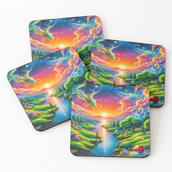 Item preview, Technicolor Rex: Rainbow flyers over a fantastic landscape full of life and magic designed and sold by FotoworldEdel.