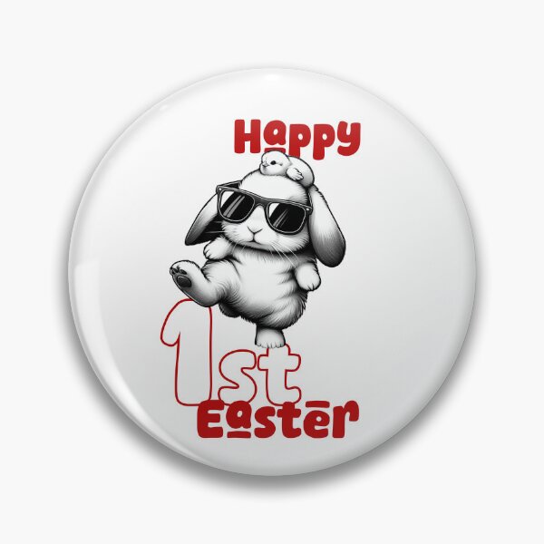 Item preview, Happy 1st Easter, Unique designed and sold by villacreativa.