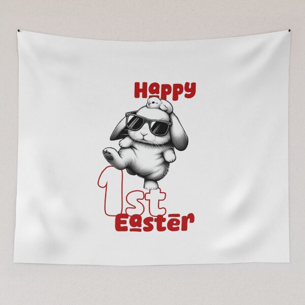 Item preview, Happy 1st Easter, Unique designed and sold by villacreativa.