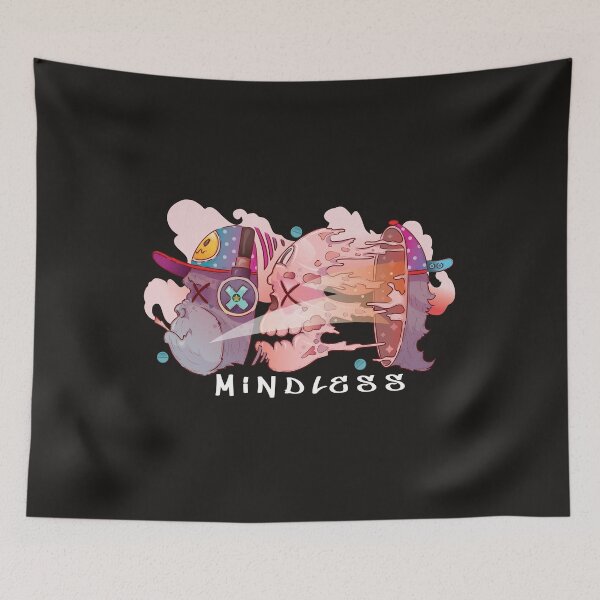 Item preview, MINDLESS Smokey gorilla and pink skull with headphone. designed and sold by Franco Moody.