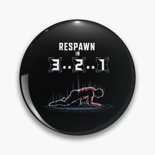 Artikelvorschau, Respawn in 3...2...1 Gaming-Grafik – Lustiges Gamer-Todes-Countdown-Design entworfen und verkauft von pixelpopplanet.