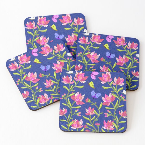 Item preview, Pink Magnolias and Butterflies Collage designed and sold by MarcyBrennanArt.