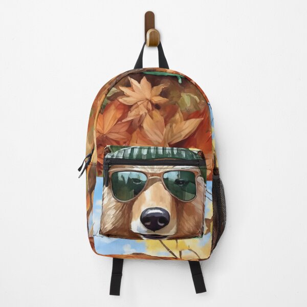 Item preview, “Autumn Cool: The Cozy Bear” – Acrylic on Canvas designed and sold by Meaghen King.